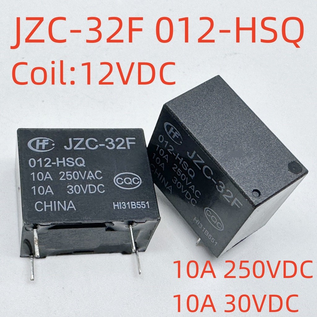 รีเลย์ 4 พินใหม่เอี่ยม JZC-32F 005/009/012/024-HS/3/L/Q (555) 32F-1A