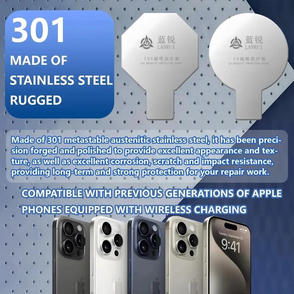 Lanrui z9 Z9S Universal กระจกด้านหลังแผ่นแม่เหล็กป้องกัน IPhone สําหรับชาร์จไร้สายแม่เหล็ก - รูปที่ 3