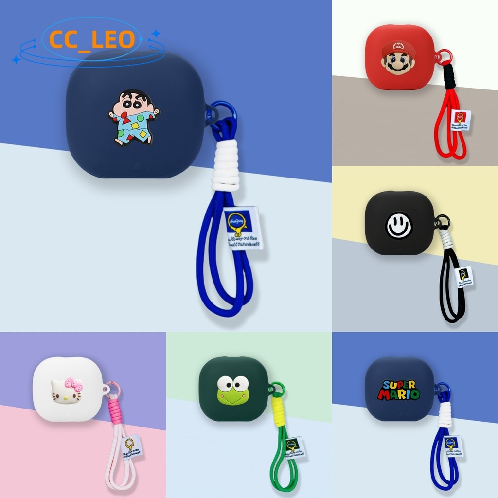 For Anker Soundcore Liberty 5 ANC Case Cute Mario Sanrio Lanyard Soundcore Liberty 5 Shockproof Shel
