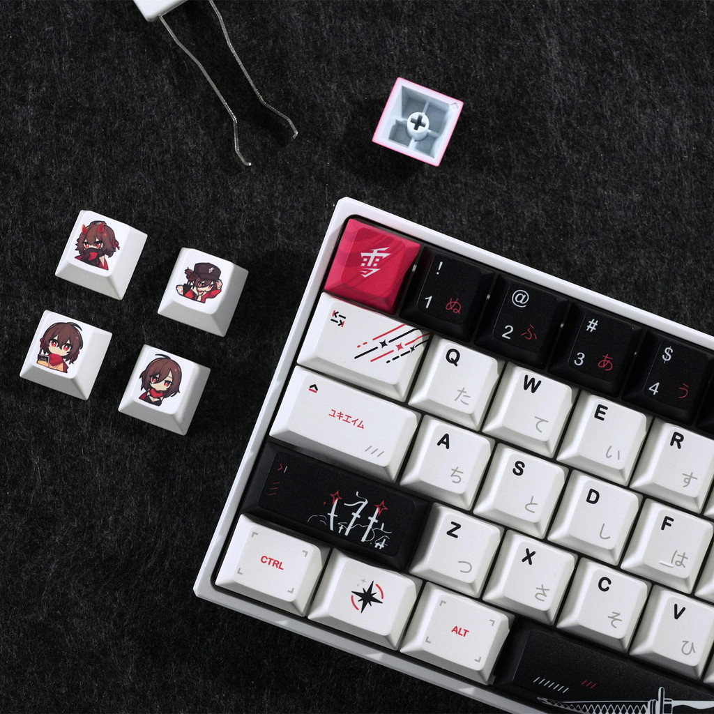 Yuki aim อะนิเมะอนุมูลญี่ปุ่น Cherry Profile Dye-Sub PBT Keycaps ครบชุด (134 คีย์)