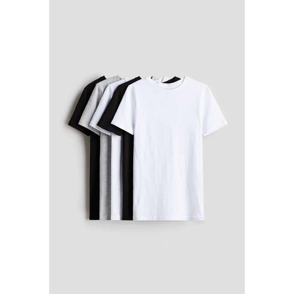 H&M(เอชแอนด์เอ็ม) เสื้อยืดผ้าคอตตอนแพ็ค 5 ชิ้น Boys 5-pack cotton jersey T-shirts 1226353_2