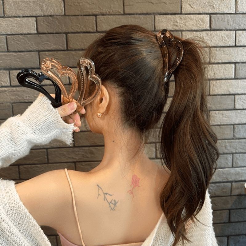 French Love Banana High Ponytail Anti-Slip Hair Palm Palm กิ๊บติดผม