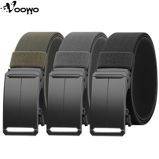 Voowo Ikat Pinggang Pria Alloy Belt Outdoor Automatic Buckle Elastic Belt