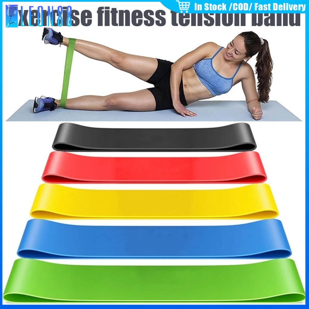 ของมาใหม่！ชุด5ชิ้น ยางยืดออกกำลังกายแรงต้าน 5-18 KG.ยางยืดโยคะ ยางยืดขา ปั้นก้น
