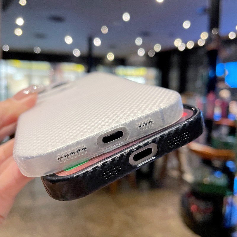 HOCE คาร์บอนไฟเบอร์ตารางรูปแบบเคสโทรศัพท์สําหรับ IPhone 17 16 15 14 13 12 Pro Max 16E PC Ultra-Thin PC ฝาครอบกรณี ราคา ถูกที่สุด ดีลบีเคเค แกลเลอรีภาพที่ 7