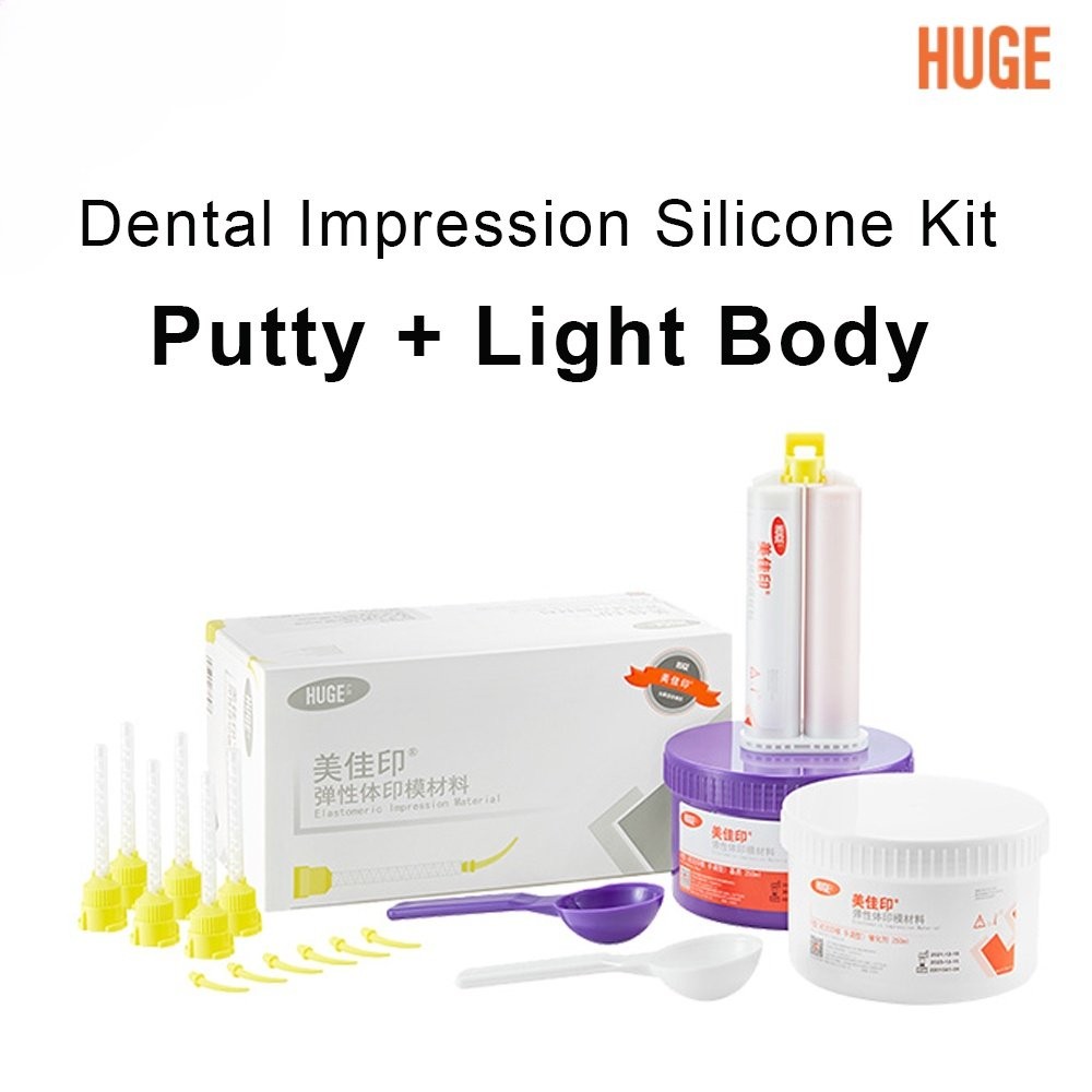 Light And Heavy Body Dental Impression Kit Putty Silicone Material Putty VPS  Crown Dentist Clinical