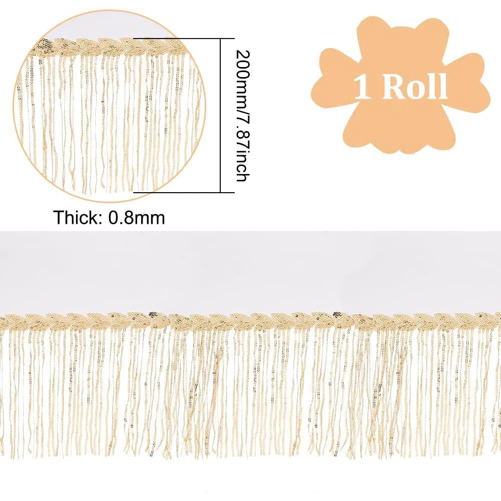 1 หลา Sparkly เลื่อมพู่ริบบิ้น Sequins Fringe Trim Spangle Paillette ผ้าลูกไม้สําหรับเย็บผ้า, Home Decor Party Dress Stage เครื่องแต่งกาย Embellishment ราคา ถูกที่สุด ดีลบีเคเค แกลเลอรีภาพที่ 5