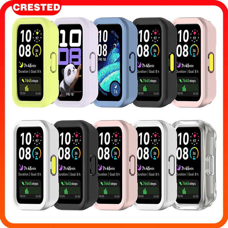 กรณีครอบคลุมคอมพิวเตอร์แข็ง for Smartwatch Huawei Band 10 9 8 NFC อุปกรณ์เสริมกรอบป้องกันหน้าจอรู