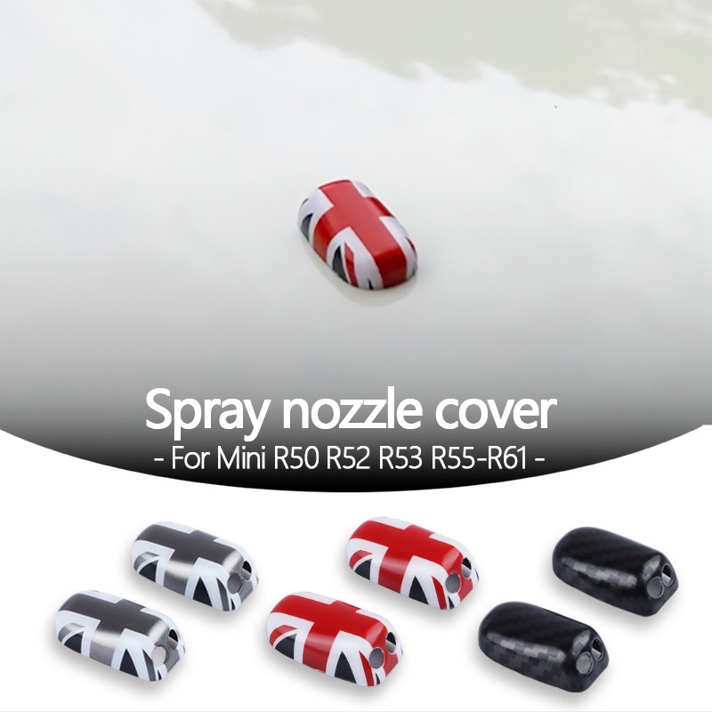 2PCS สําหรับ MINI Cooper R50 R52 R53 R55 R56 R57 R58 R59 R60 R61 รถ Wiper หัวฉีดน้ําสติกเกอร์อุปกรณ์เสริมอัตโนมัติ