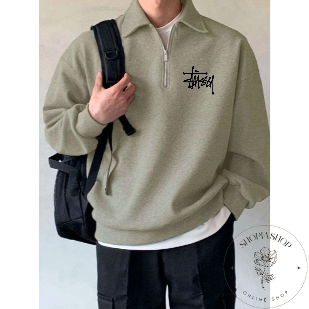 RUGBY SWEATER DISTRO RUGBY BASIC DAILY STYLE SWETER COLLAR SWETER MENS WOMENSWETER DISTRO SWETER RUG