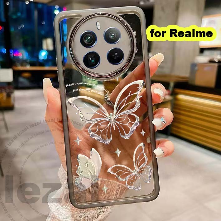 Realme 14 Pro + Plus 5GเคสRealme 13 12 11 Pro Plus 13 + 12 + 12x 11x 5Gเคสกรณีพร้อมตัวป้องกันกล้องน่ารักนุ่มกันกระแทกใสหรูหราออกแบบใหม่