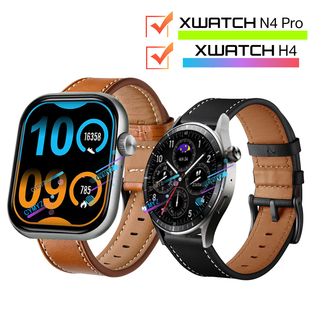 สาย Infinix XWatch H4 สายหนัง สาย Infinix XWatch N4 Pro สายรัดข้อมือกีฬา