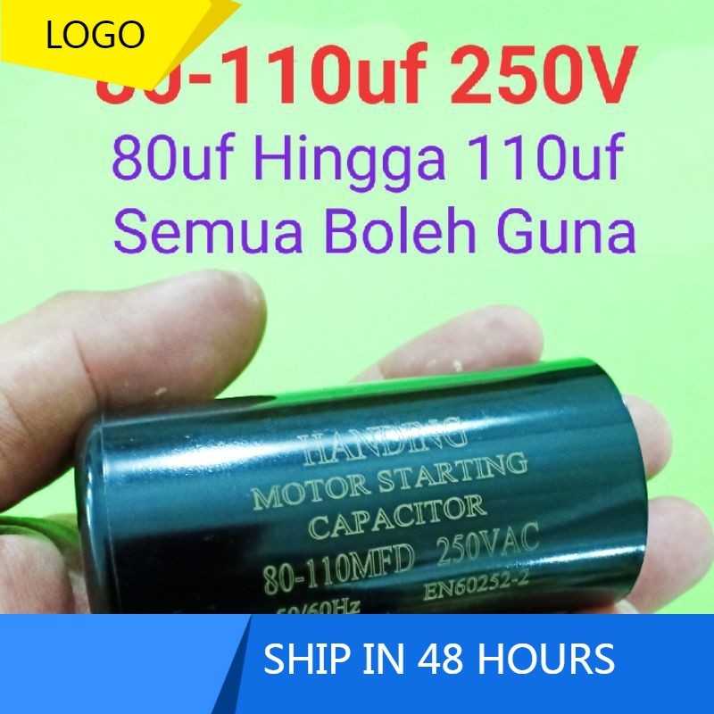 1 biji 80-110uf 250v มอเตอร์สตาร์ทตัวเก็บประจุ Multi Universal 80uf 85uf 90uf 95uf 100uf 105uf 110uf