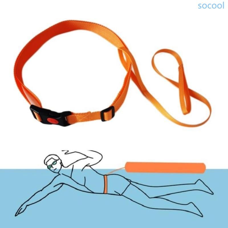 Soc* Static เข็มขัดว่ายน้ำและอุปกรณ์ฝึกว่ายน้ำ Webbing Tethers เครื่องเขียนว่ายน้ำ Life Buoy สายรัดเ