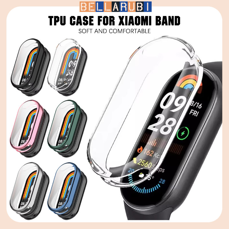 ด้วยกรณี TPU ฟิล์ม for Xiaomi Mi Smart Band 9 NFC อุปกรณ์ปกป้องหน้าจออ่อนฝาครอบกันชนอุปกรณ์เสริม for Xiaomi Mi Band 9
