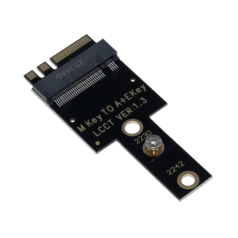 JMT M.2 A + E Key WiFi การ์ดเครือข่ายไปยังฮาร์ดไดรฟ์อะแดปเตอร์การ์ดสําหรับ M.2 NGFF MVME 2230 / 2242 SSD
