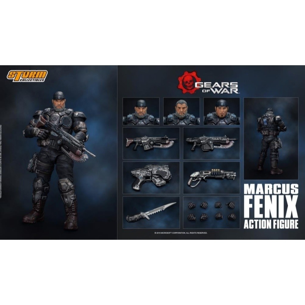 โมเดลสะสมฟิกเกอร์ Marcus ของ StormToys Gear 5 Gears of War 1/12 ใหม่เอี่ยม