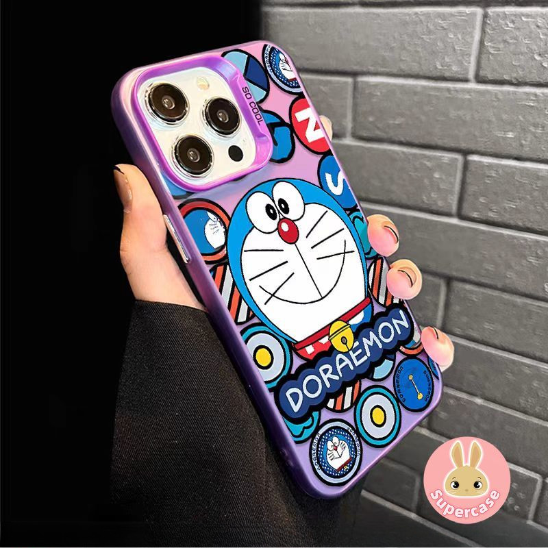 น่ารักโดราเอมอนเคสโทรศัพท์สําหรับOPPO Reno 13F 13 12 Pro 12F 11F 11 10 Pro Plus 9 8 8T 8Z 7Z 7 Pro Lite 5G 4Gปลอกกันกระแทกการ์ตูนตลกนุ่มปกหลัง