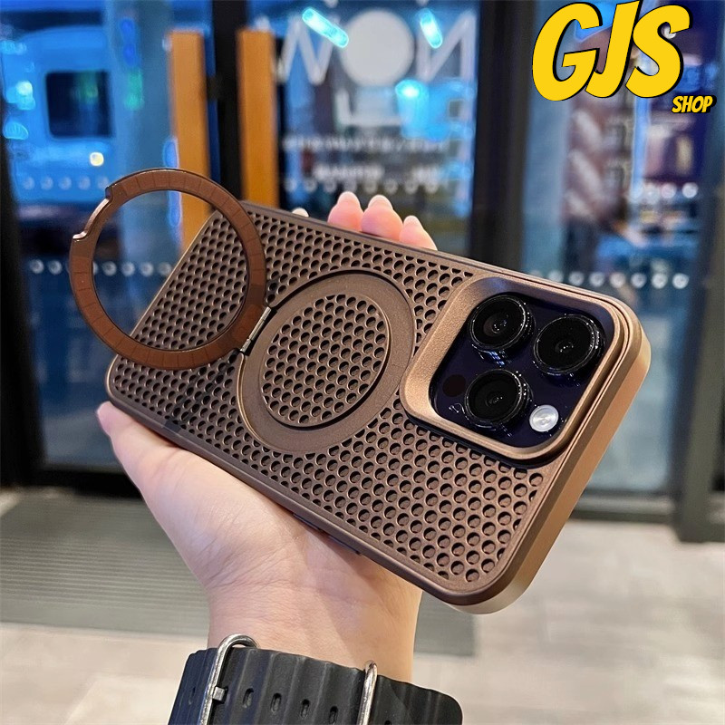 ใหม่ตาข่ายกระจายความร้อนและป้องกันการหล่นที่มองไม่เห็นวงเล็บเคสโทรศัพท์สําหรับ ไอโฟน15 16 11 12 13 14บวก น มือโปร