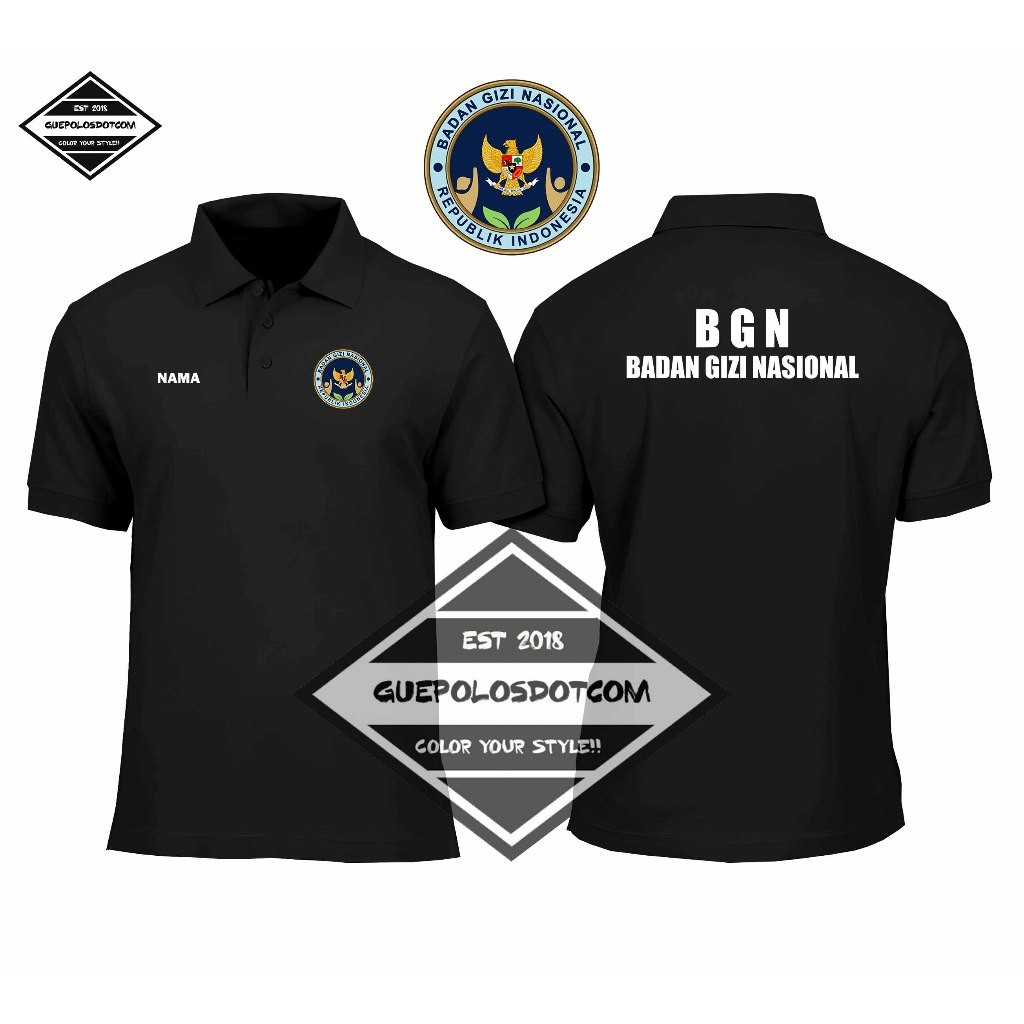 🔥💞 เสื้อโปโลพร้อม NATIONAL GIZI BODY BGN COLLAR FREE NAME - NATIONAL Nutritional BODY BGN เสื้อคอปกข