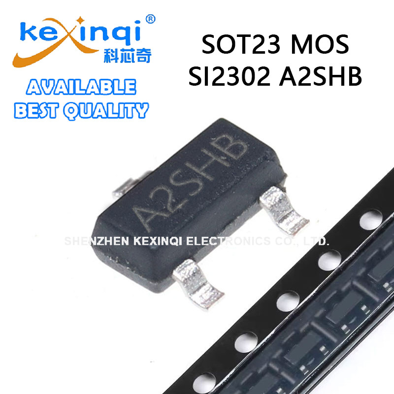 (20-100 ชิ้น) SI2302 A2SHB SOT23 MOS สําหรับสวิตช์ความถี่สูง SMD ทรานซิสเตอร์