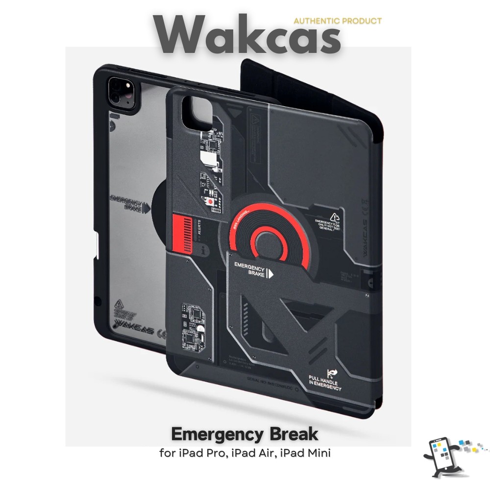 Wakcas Emergency Break เคสสำหรับ iPad Pro, iPad Air และ iPad Mini แถมฟรีฟิล์มกระดาษ (Paperlike)