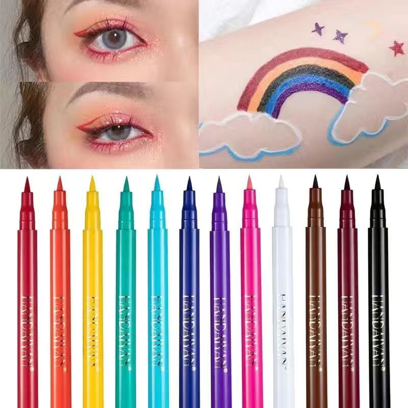 Stage Performance Color Eyeliner Big Red White Sea Blue Waterproof Non-Smudge Color Eyeliner Beginne
