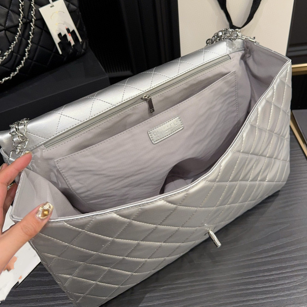 Maxi jumbo cf Airport Bag Tote Bag Diamond Bag Chain Bag หนังแท้