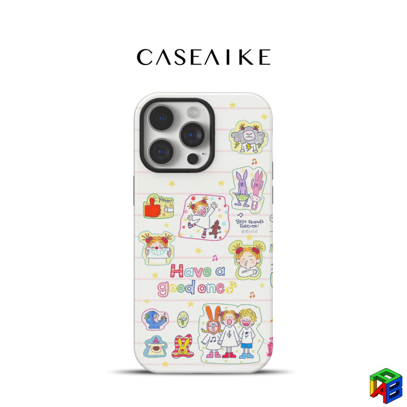 สาวการ์ตูนน่ารัก COCO Sauce เคสโทรศัพท์ Apple 17/16Promax iPhone 15ProMax 14Plus ฟิล์ม 2-in-1 ปก 13/12/11Promax Xsmax 7/8plus เคสป้องกันป้องกันการตกสองชั้น