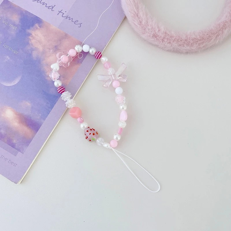 สายคล้องโทรศัพท์มือถือ สายคล้องมือลูกปัดกระต่าย ลูกปัดดอกไม้ ประดับลูกปัดคริสตัล หลากสี แบบพกพา ใช้ได้กับสี iPhone - รูปที่ 6