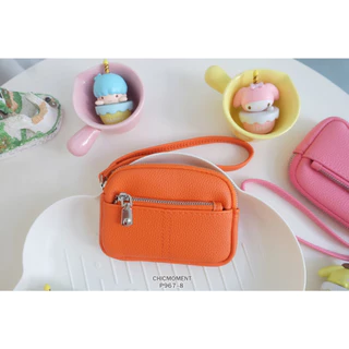Chicbag [ พร้อมส่งในไทย ] กระเป๋าใส่เหรียญ+ใส่แบงค์พันพับครึ่งได้ คล้องมือได้ No.P-967-8