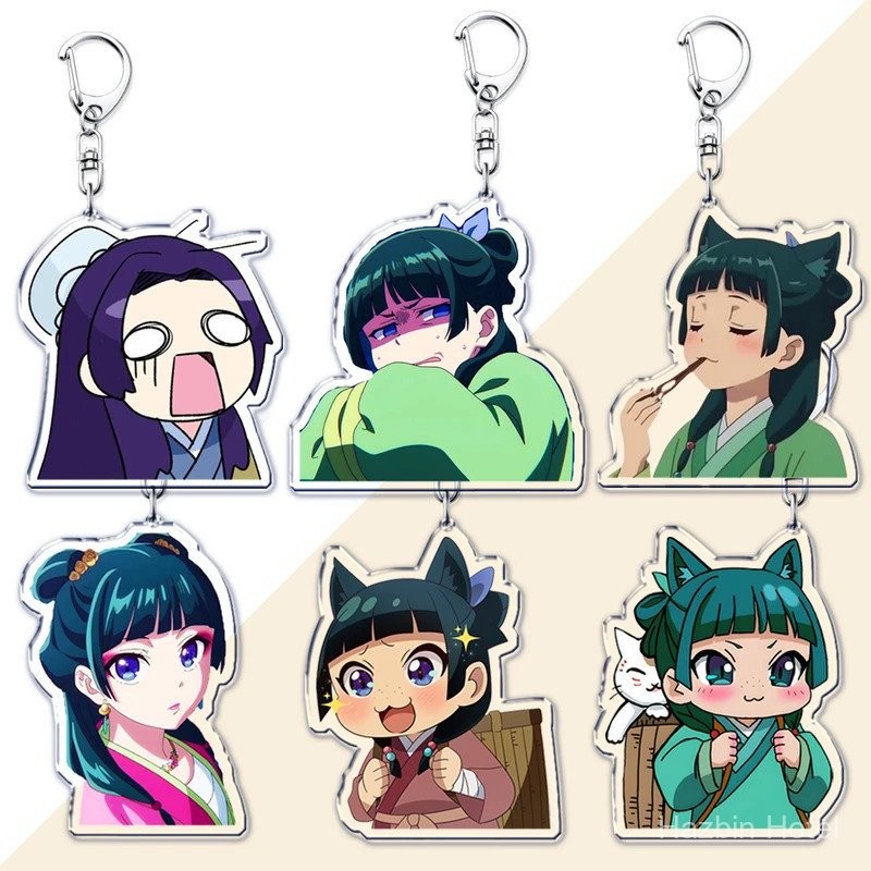 อะนิเมะยอดนิยม Maomao Jinshi Lihua พวงกุญแจสําหรับอุปกรณ์เสริมผู้หญิงกระเป๋า Kawaii พวงกุญแจเครื่องป