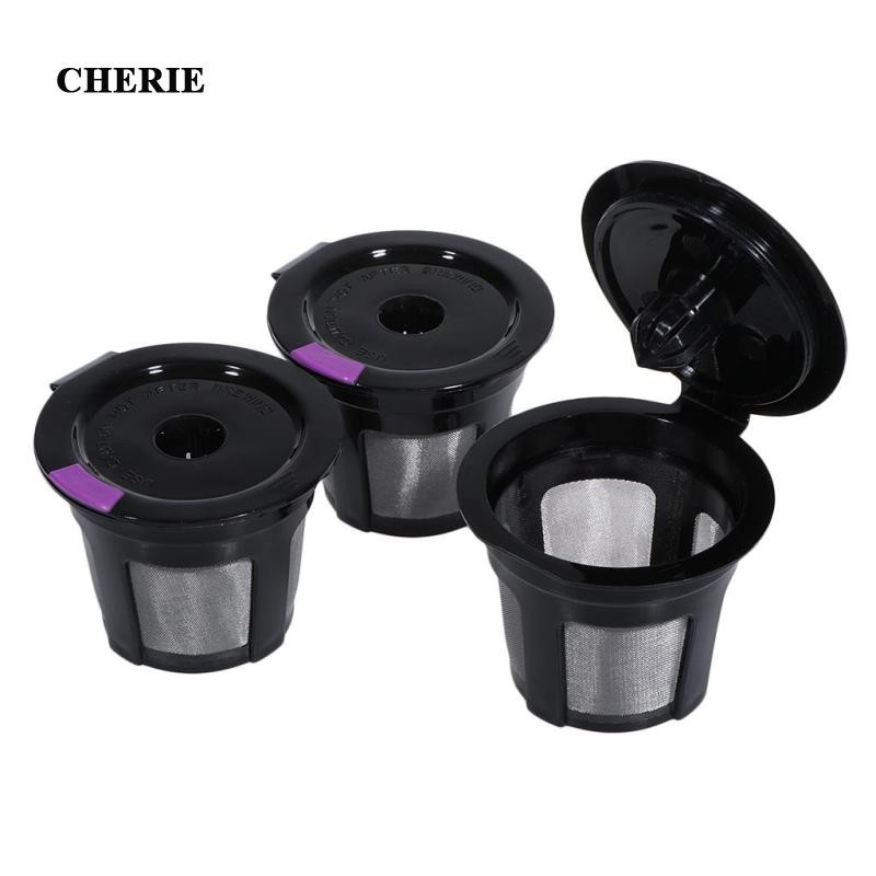[Chery] ตัวกรองกาแฟ K Cups Kcups แบบใช้ซ้ําได้ 3 แพ็คสําหรับ Keurig 2.0 1.0 K550/K560