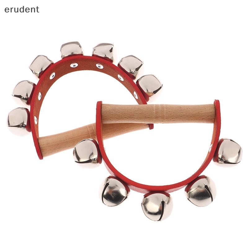 Erudent Handbell Hand Bells 5 ชิ้น/7 ชิ้น Jingle Bells ไม้ Handle เครื่องดนตรีของขวัญสําหรับโรงเรียนเพลง Class Home Daycare ใหม่