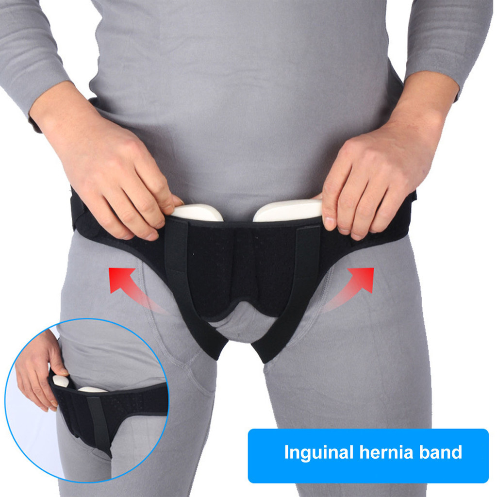 Male Inguinal Hernia Support Belt Adjustable Small Intestinal Hernia Brace Band PU Foam Pad Intestin
