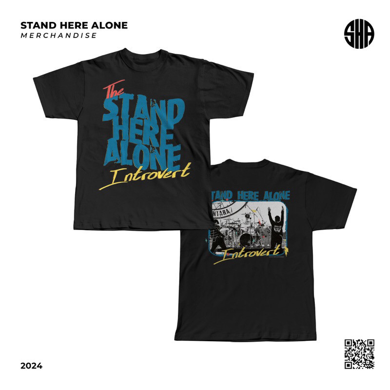 KATUN Stand Here Alone Introvert T Shirt Black Cotton S-XXL