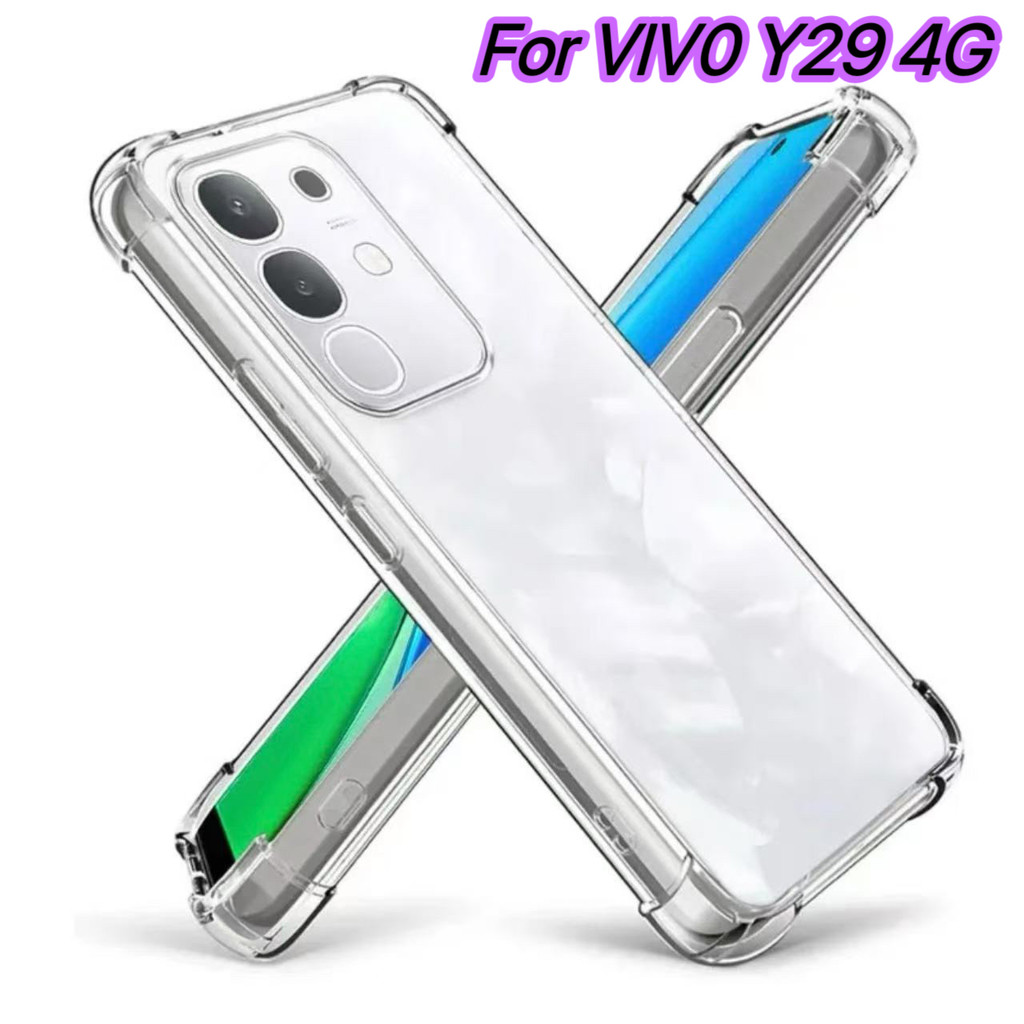 เคสใส สำหรับ For Vivo Y29 4G /Y28 4G / V50lite / V50 5G เคสซิลิโคน แบบนิ่ม เคสกันกระแทก กันรอยกล้อง เคสนิ่มTPU พร้อมส่ง