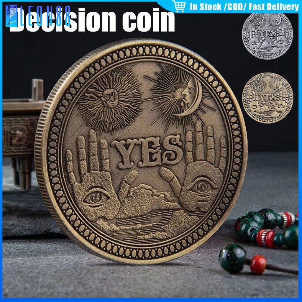 ของมาใหม่！เหรียญช่วยตัดสิน yes or no ขนาด4ซม.Lucky Decision Coin เหรียญที่ระลึก สองสี