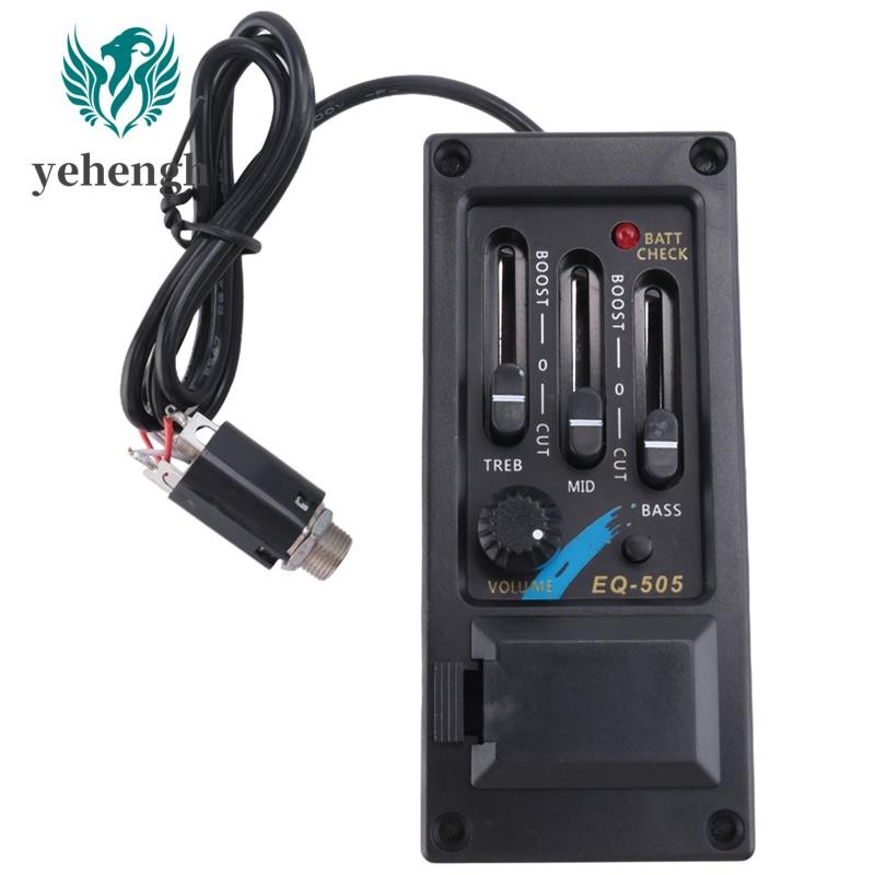 EQ-505 กีตาร์อาน Pickup 3 Bands EQ Equalizer มือซ้ายอะคูสติกกีตาร์ Preamp System Equalizer Piezo ราคา ถูกที่สุด ดีลบีเคเค แกลเลอรีภาพที่ 3