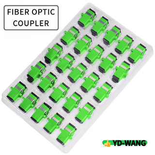 10PCS SC/APC หน้าแปลน SC-SC คัปเพลอร์ไฟเบอร์ อะแดปเตอร์ข้อต่อสี่เหลี่ยม