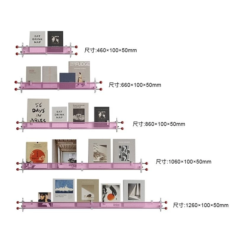 ชั้นวางอะคริลิคใสติดผนัง สไตล์มินิมอล สำหรับจัดนิตยสารและของแต่งบ้าน thumbnail 8