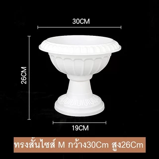 กระถางโรมันทรงอ่าง สวยเรียบหรู กระถางพลาสไตล์ยุโรป กระถางต้นพลาสติก(พร้อมส่ง)MX