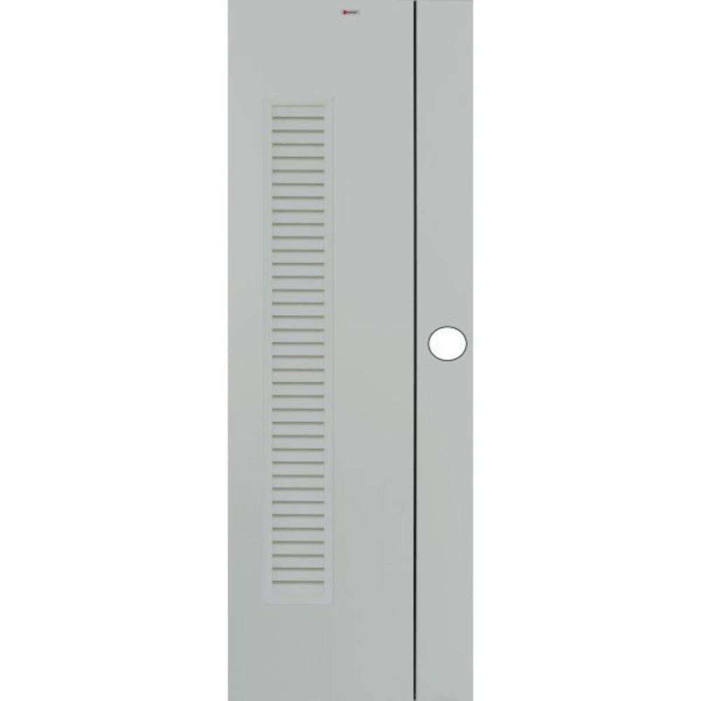 LOCAL789 BATHIC ประตูยูพีวีซี รุ่น Groove BG5 ขนาด 70x200 ซม. สีเทา (เจาะลูกบิด) ร้านอยู่ในไทย