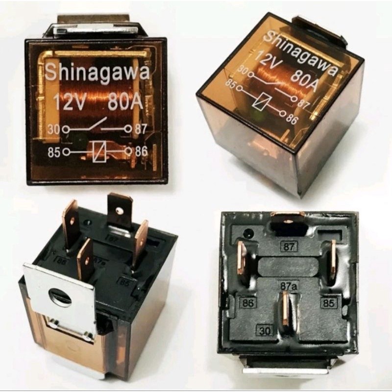 TRANSPARENT HORN RELAY 4 ขา 80A