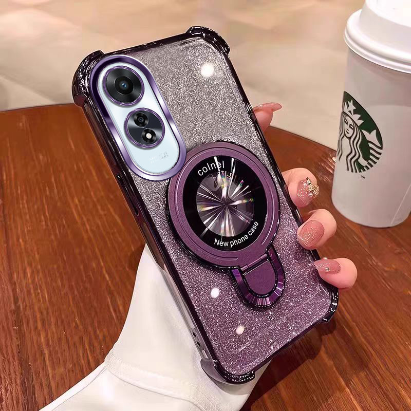 เคส OPPO A60 ที่วางโทรศัพท์สําหรับวงเล็บเกราะป้องกันแบบนุ่มใหม่ UD