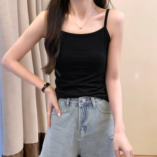 💐GGals💐เสื้อกล้ามผู้หญิง สีพื้น ผ้านุ่ม ใส่สบาย สไตล์ลำลอง เสื้อสายเดี่ยว แขนกุด ราคาถูก ส่งไวจากไทย