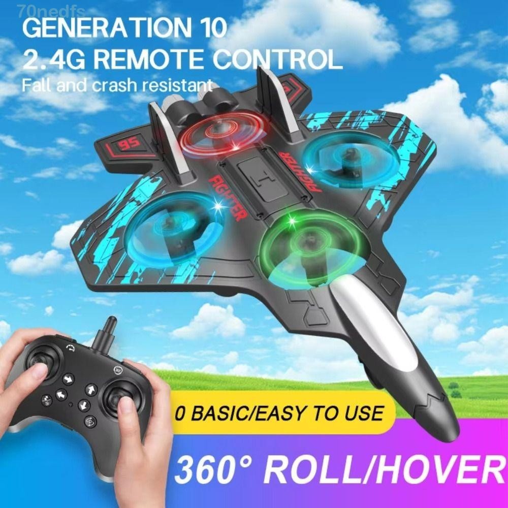 [ ออกแบบใหม่ ]ของเล่นเฮลิคอปเตอร์, 2.4G Stunt ทนทาน RC Drones RC Hobby Jet Plane เด็กเด็กวัยหัดเดินเ