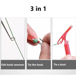 ชุดเครื่องมือตกปลา มัลติฟังก์ชั่น | Hook Extractor + Knot Tyer + Line Detacher 5/10/20 PCS เกลียวหัวออกแบบป้องกันปลาหลุด 16 ซม. สแตนเลสทนทาน