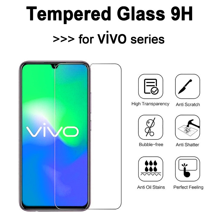 1-3PCS 9H HD ป้องกันฟิล์มกระจกนิรภัยสําหรับ vivo Y97 Y95 Y93s Y93 Y91i Y91 Y90 Y91D Y89 Y83 Y81 Y78t