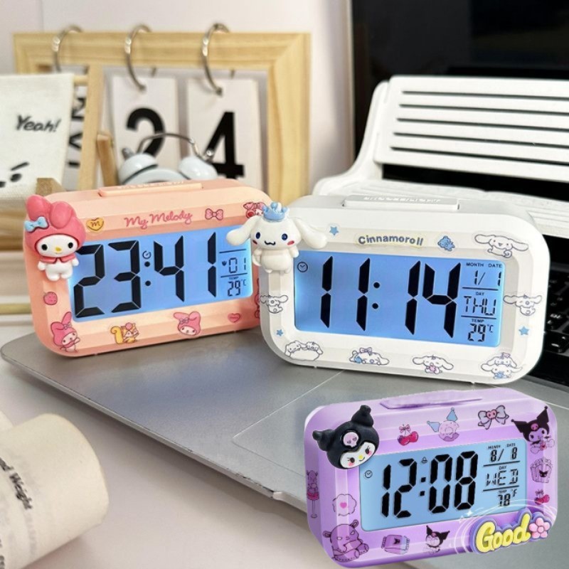 ใหม่แฟชั่น เคที ปลุกน่ารัก คุโรมิ ทํานอง แจ่มใส นาฬิกาปลุกหอพักเดสก์ท็อปเครื่องประดับของขวัญ